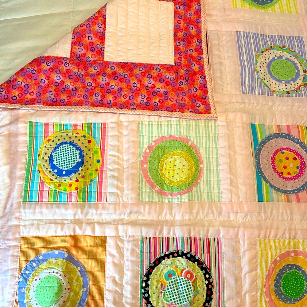 Vintage Handmade Crib Blanket